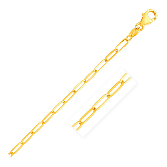 Size: 7.25'' - 14K Yellow Gold Paperclip Bracelet (4.0mm)