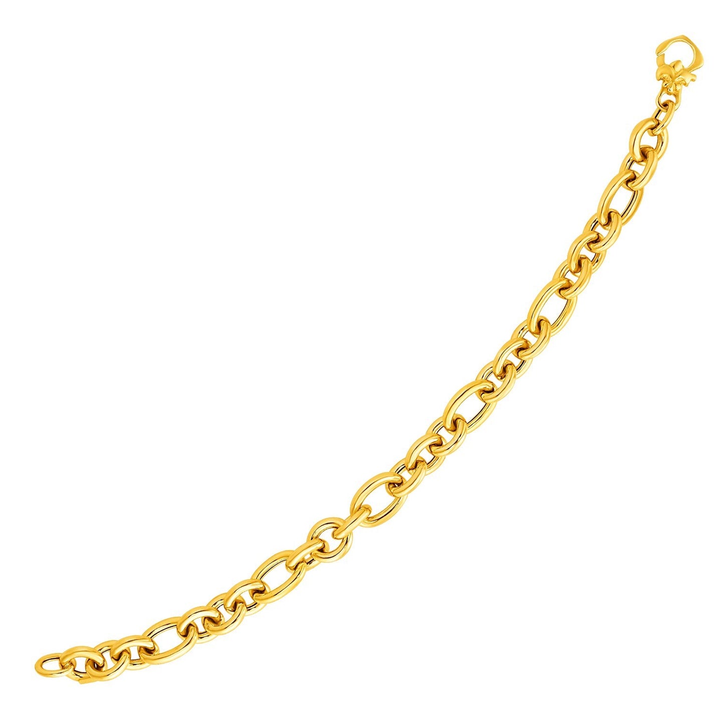 Size: 7.75'' - 14k Yellow Gold Oval Link Bracelet