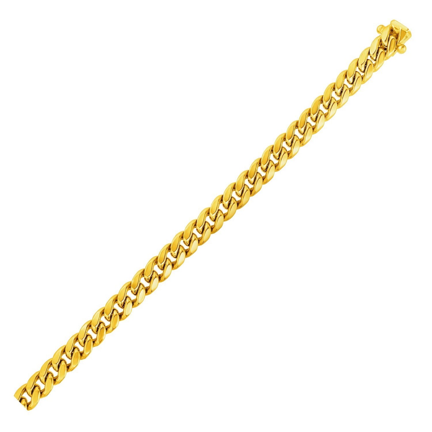 Size: 8.5'' - 6.15mm 10k Yellow Gold Semi Solid Miami Cuban Bracelet