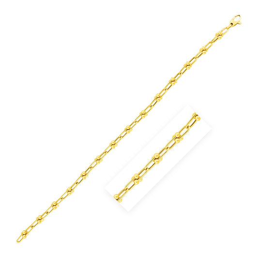 Size: 7.5'' - 14k Yellow Gold 7 1/2 inch Jax Chain Bracelet