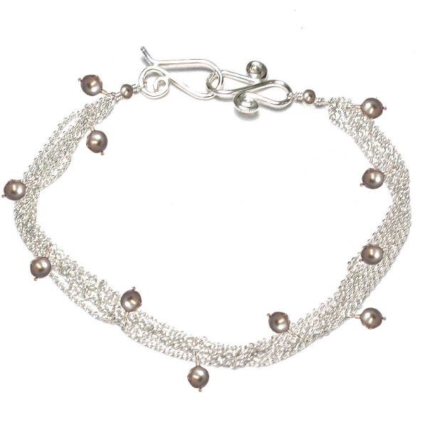 Bracelet 02 - choice of stone - Silver