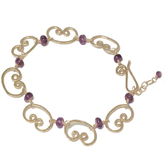 Bracelet 35 - choice of stone - Gold