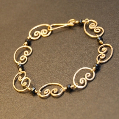 Bracelet 35 - choice of stone - Gold