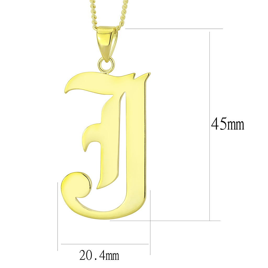 LO230 - Gold Brass Chain Pendant with No Stone