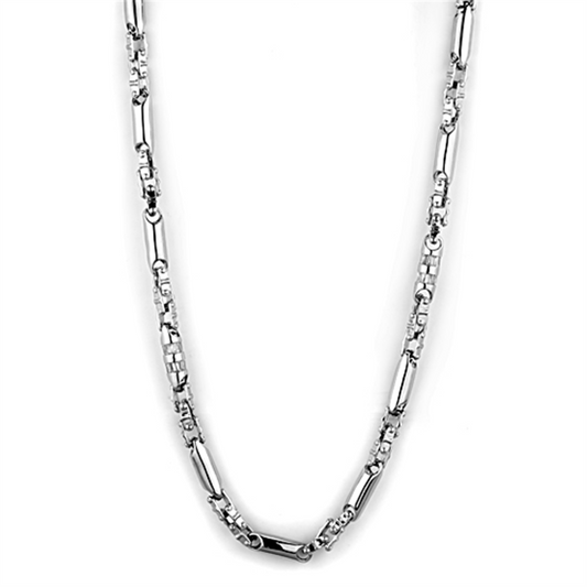 LO3089 - Rhodium Brass Necklace with AAA Grade CZ  in Clear