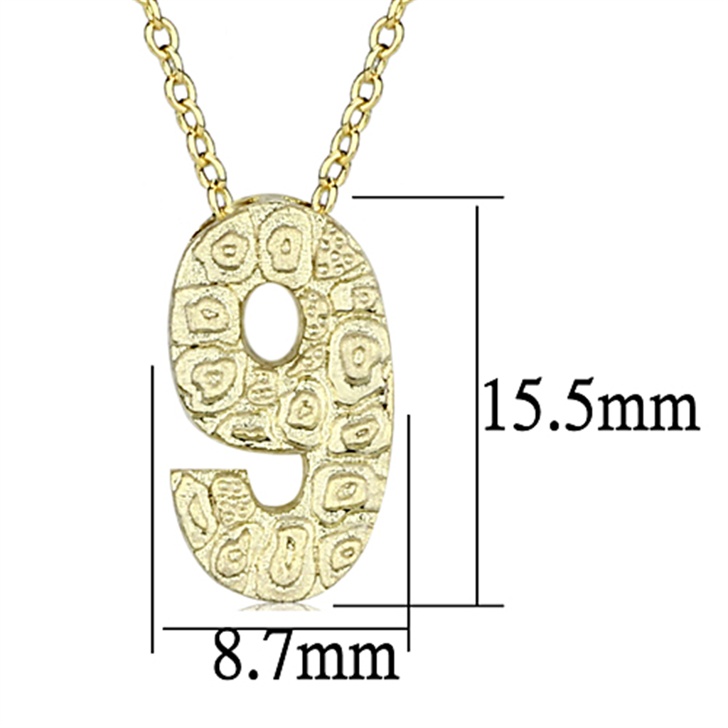 LO3465 - Flash Gold Brass Chain Pendant with Top Grade Crystal  in Clear