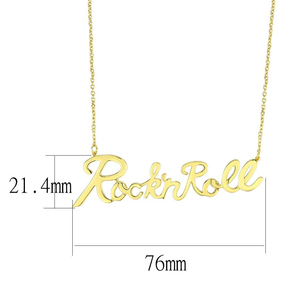 LO4689 - Flash Gold Brass Necklace with No Stone