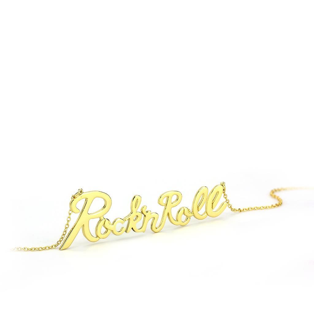 LO4689 - Flash Gold Brass Necklace with No Stone