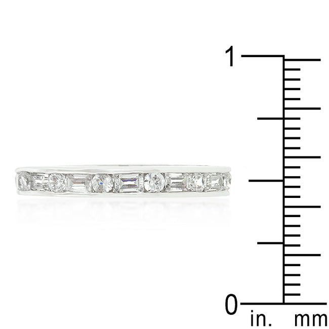 Alternating Cubic Zirconia Eternity Band