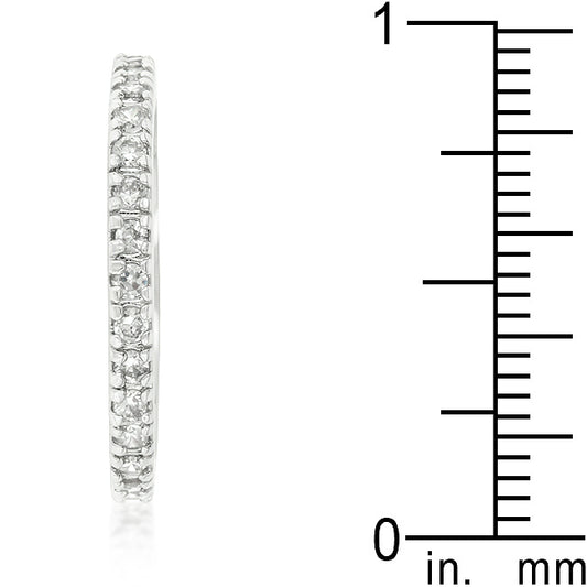 Delicate Cubic Zirconia Eternity Band