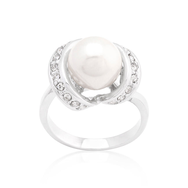 Single Pearl Cocktail Ring