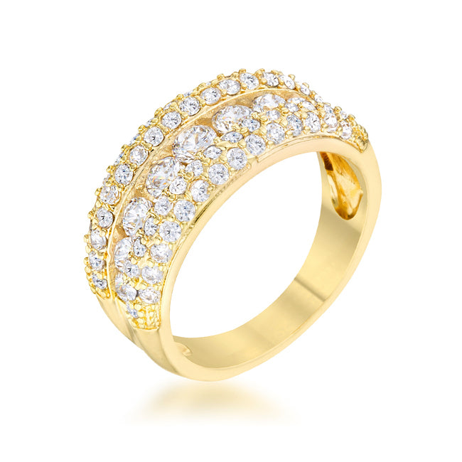 Luna 1.1ct CZ 14k Gold Classic Band Ring