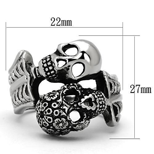 TK1039 - High polished (no plating) Stainless Steel Ring with No Stone