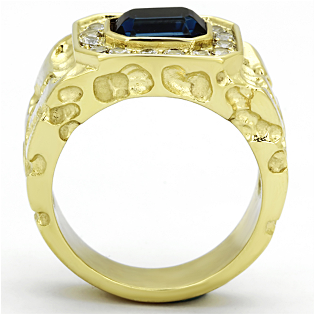 TK1192 - IP Gold(Ion Plating) Stainless Steel Ring with Top Grade Crystal  in Montana