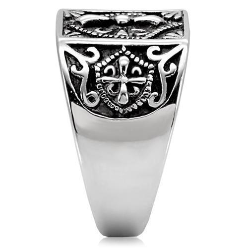 TK127 - High polished (no plating) Stainless Steel Ring with No Stone