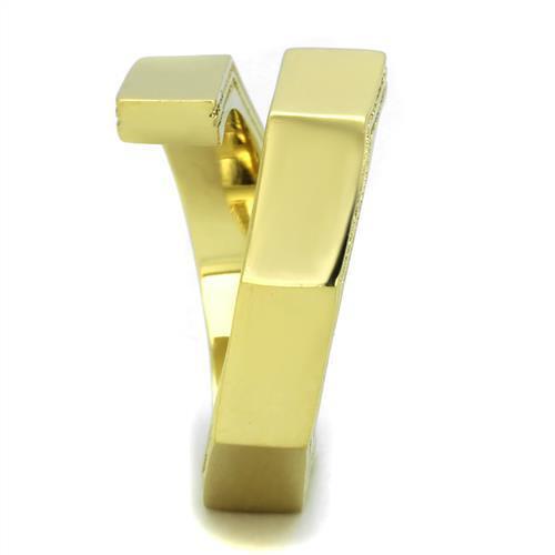 TK1629 - IP Gold(Ion Plating) Stainless Steel Ring with No Stone