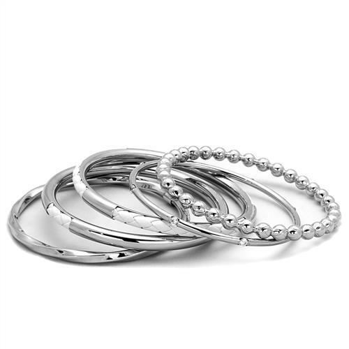 TK1937 - High polished (no plating) Stainless Steel Bangle with No Stone