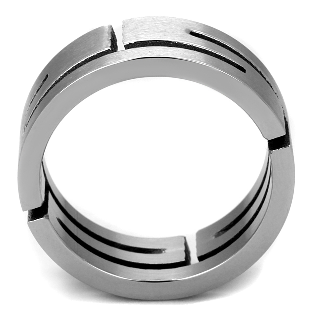 TK2393 - High polished (no plating) Stainless Steel Ring with No Stone