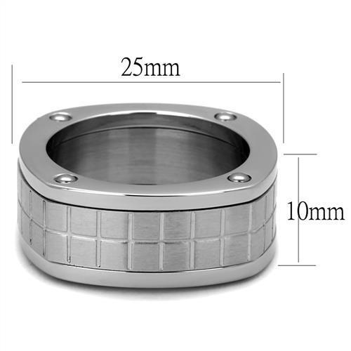 TK2405 - High polished (no plating) Stainless Steel Ring with No Stone