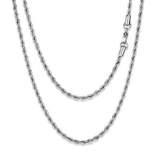 TK2434 - High polished (no plating) Stainless Steel Chain with No Stone