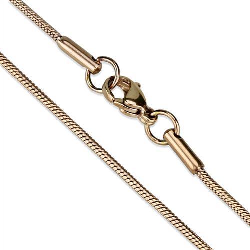 TK2436R - IP Rose Gold(Ion Plating) Stainless Steel Chain with No Stone