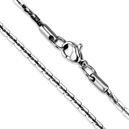 TK2440 - High polished (no plating) Stainless Steel Chain with No Stone