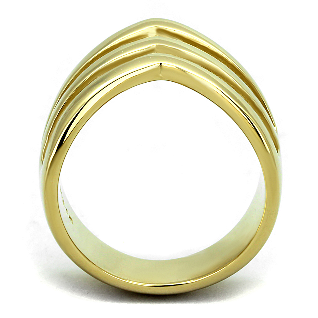 TK2733 - IP Gold(Ion Plating) Stainless Steel Ring with No Stone