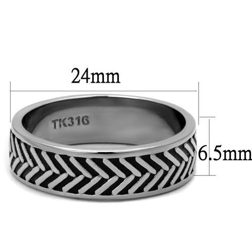 TK2899 - High polished (no plating) Stainless Steel Ring with No Stone