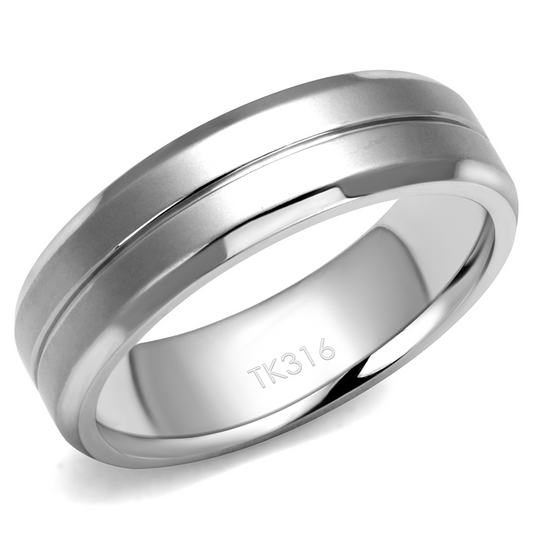 TK2917 - High polished (no plating) Stainless Steel Ring with No Stone