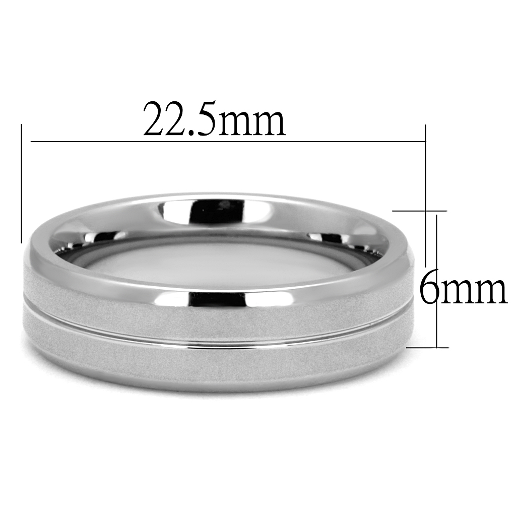 TK2917 - High polished (no plating) Stainless Steel Ring with No Stone