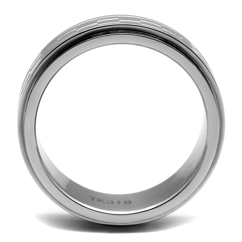 TK2942 - High polished (no plating) Stainless Steel Ring with No Stone