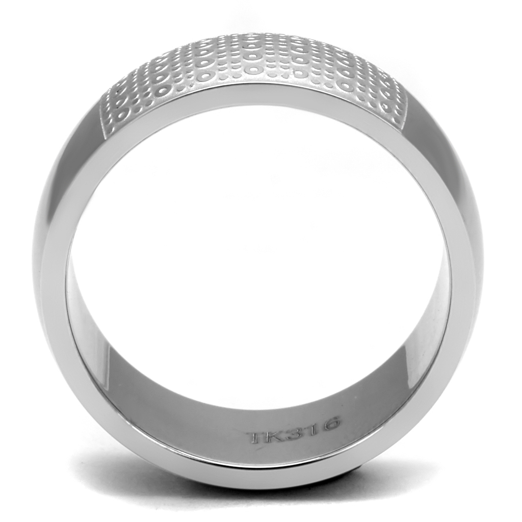 TK2945 - High polished (no plating) Stainless Steel Ring with No Stone