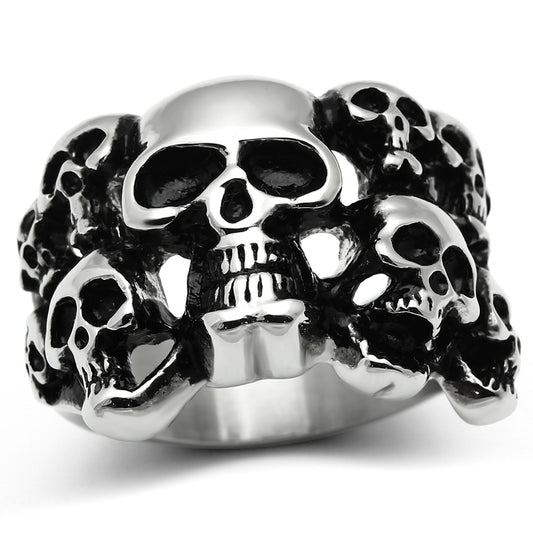 TK471 - High polished (no plating) Stainless Steel Ring with No Stone