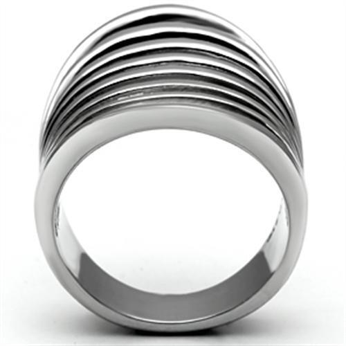 TK665 - High polished (no plating) Stainless Steel Ring with No Stone