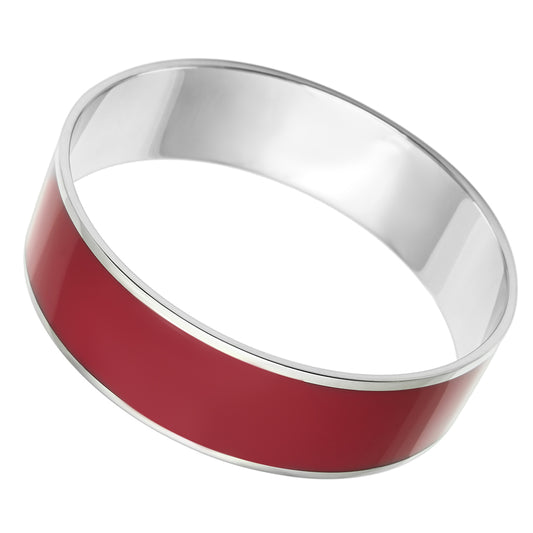 TK785 - High polished (no plating) Stainless Steel Bangle with Epoxy  in Siam