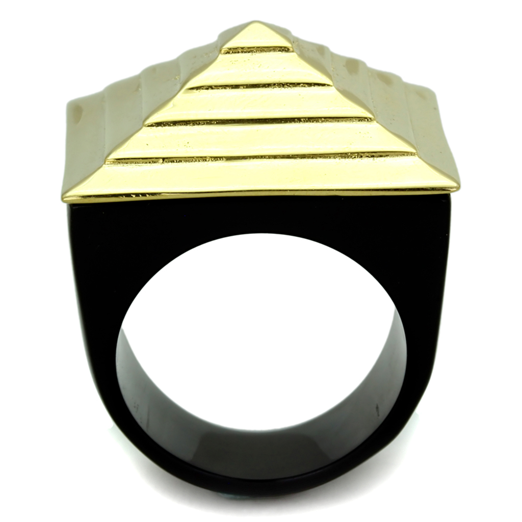 VL119 - IP Gold(Ion Plating) Stainless Steel Ring with No Stone