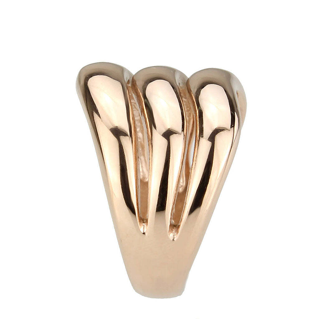 TK3799 - IP Rose Gold(Ion Plating) Stainless Steel Ring with NoStone in No Stone